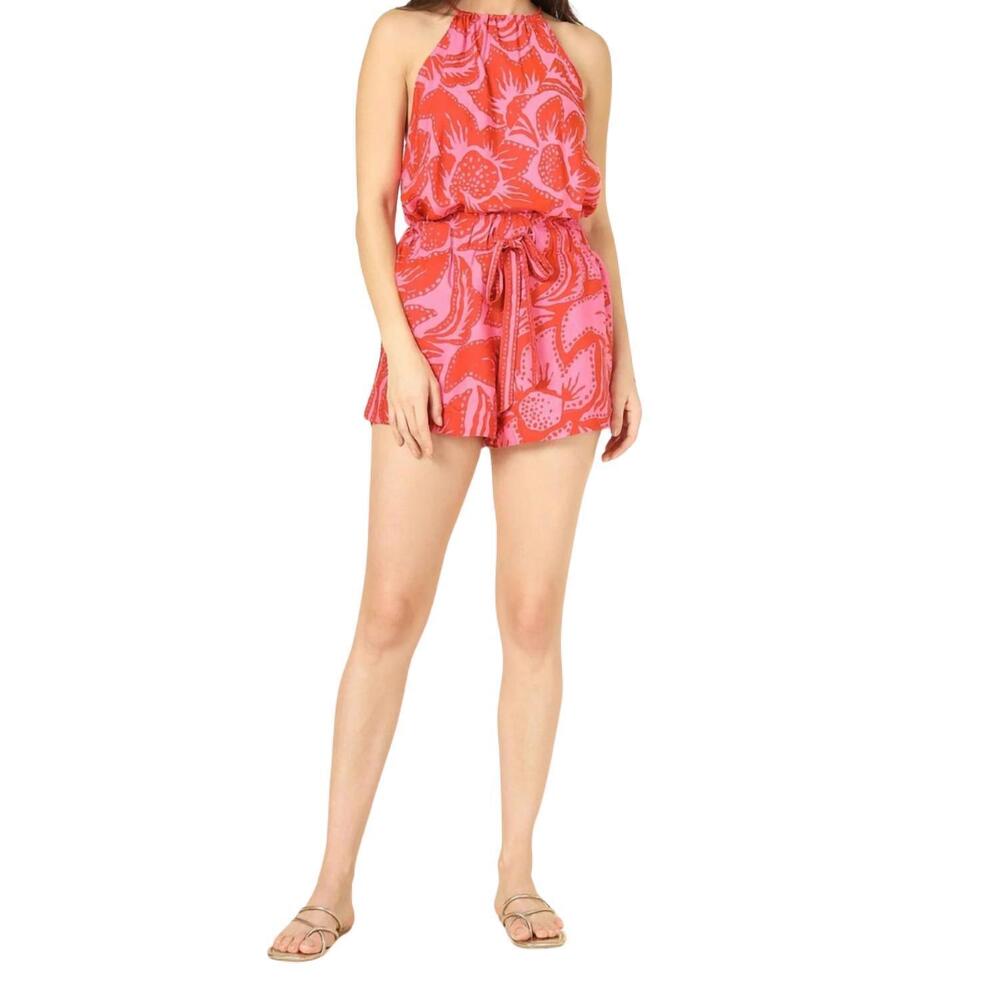 NEW OMIKA martina drawstring short in cierra grapefruit